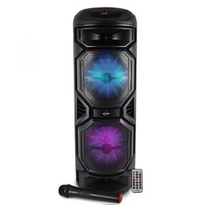 Bm sonic Enceinte Karaoké sur batterie Lumineuse 800W - INOVALLEY - HP59-XXL - Bluetooth USB Microphone sans fil Réglage BASS