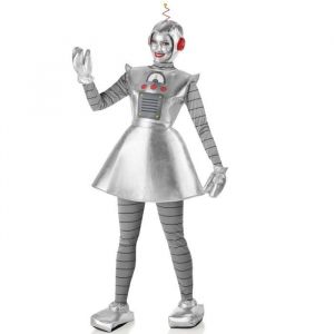 Déguisement Robot Tea femme - CAR Y GUS S.L. - Noir - Carnaval - Adulte
