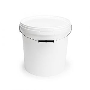 Garronda Seau avec Couvercle 20 L pour Le Stockage de Produits Alimentaires et Chimiques 1 Pi&egrave;ce Blanc GD-0071