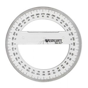 Image de Westcott Rapporteur circulaire 360 degrés Plastique 100 mm