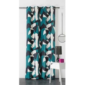 LINDER Rideau à ?illets ronds canon de fusil Camouflage vert 145 x 280 cm