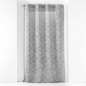 Rideau Voilage &agrave; &OElig;illets "Zebra" 140x240cm Anthracite rix