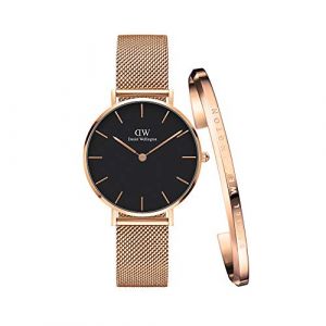 Daniel Wellington Iconic Link, Montre Or Rose, 32 mm, Stainless Acier, pour Femmes