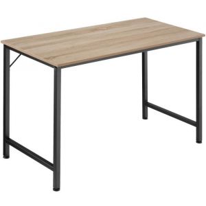 TecTake Table de bureau Jenkins - Bois clair industriel, Chêne Sonoma - 120 cm