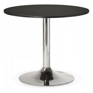 Image de Table d'Ap Design "Vanta" 90cm Noir & Argent Prix