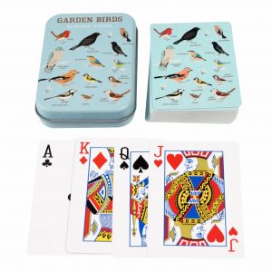 Jeux de carte en boîte métal Rex London Garden Birds