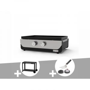 Le Marquier Plancha original gaz 260 duo + desserte + kit de nettoyage