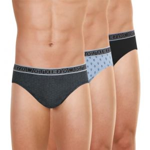Athena Lot de 3 slips homme Tonic noir en coton
