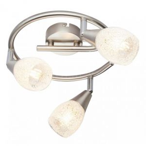 Globo Plafond circulaire, spots mobiles, cristal, FRANZISKA