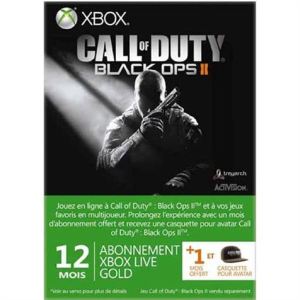 Image de Microsoft Carte Xbox Live Gold 12 mois + 1 mois offert "Call of Duty : Black Ops II" pour Xbox 360