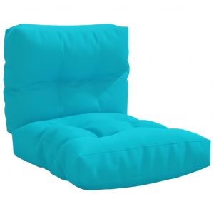 VidaXL Coussins de palette 2 pcs turquoise tissu
