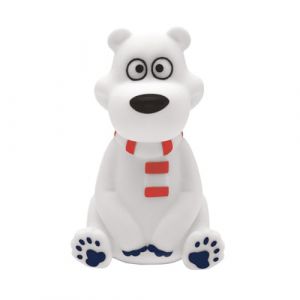 Lexibook Veilleuse de Poche LED Ours Polaire pour chambre d'enfants, changement de couleurs, lumi&egrave;re douce, &agrave; piles, NLJ01PB