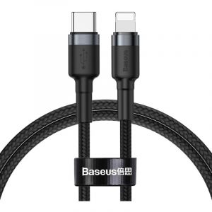 Baseus Câble USB-C CATLKLF-G1 PARA LIGHTNING PD CAFULE, 18 W, 1 m (NEGRO GRIS)
