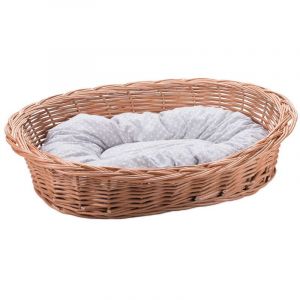 Panier en osier pour chiens, chats et autres animaux, moelleux, transat, panier avec oreiller, 8, k30 - cr&egrave;me