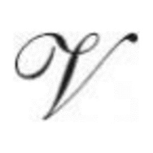 Herbin Pastille laiton lettre anglaise V sur broche