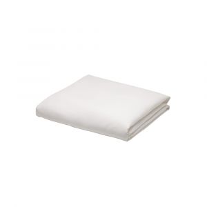 Drap plat uni en lin blanc 270x300