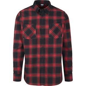 Urban classics La Chemise Flanell 6 4XL Black / Red