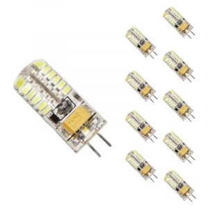 Image de Silamp Ampoule LED G4 12V 3W SMD2835 24LED 360° (Pack de 10) - Blanc Neutre 4000K - 5500K