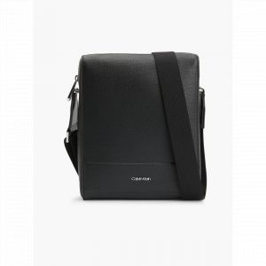 Calvin Klein Sacoche à Rabat et Bandoulière - Noire - Homme