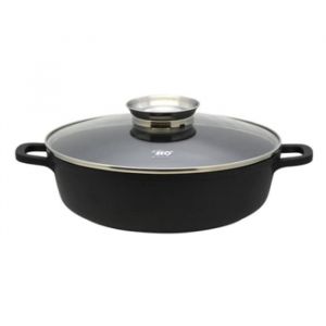 Elo 8667426 Mijoteuse ronde avec couvercle, fait tout, cocotte en fonte, cocotte avec couvercle, Fonte d'aluminium, Verre, Acier