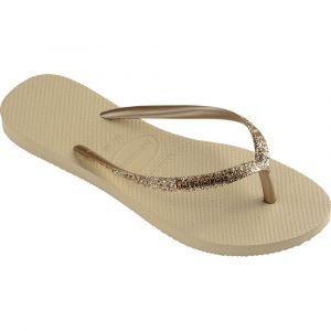 Havaianas Tongs Slim Glitter II paillettes Beige