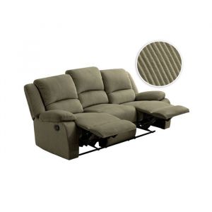 Loungitude Canapé de relaxation 3 places en velours côtelé - Vert