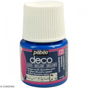 Pebeo Peinture P.BO Déco 45 ml - brillant - Bleu outremer