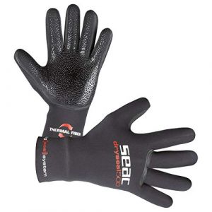 SEAC Dry Seal 500 Gants en Néoprène de 5 mm pour la Plongée 100% étanches Adulte Unisexe, Noir, S