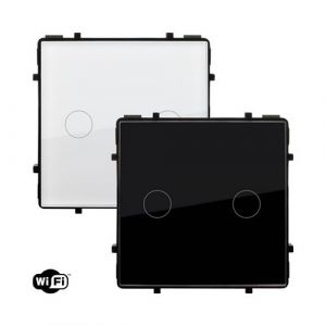 TechBrey Interrupteur Tactile WiFi Double Modern Noir