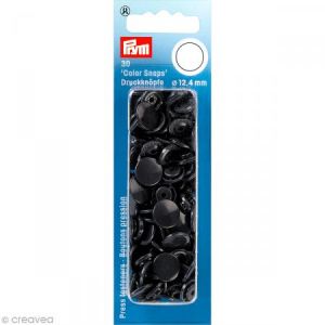 Image de Prym Bouton pression 12,4 mm - Rond Bleu marine - 30 pcs