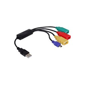 Delock 61724 - HUB c&acirc;ble USB 2.0 4-ports