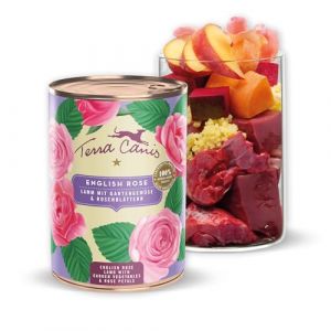 Terra Canis 6 x 400 g Menu Floralis Rose anglaise : agneau, nourriture humide pour chiens