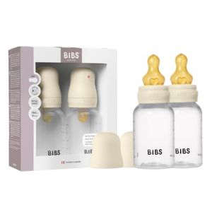 BIBS Baby BPA-freie Flasche Komplettset 2er-Pack Latex - Elfenbein