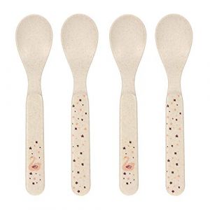 Lässig Lot de 4 cuillères Little Water Cygne BEIGE