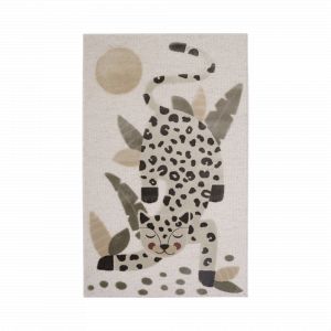 Image de Nattiot Tapis rectangulaire Little Jaguar Ivoire (80 x 125 cm)