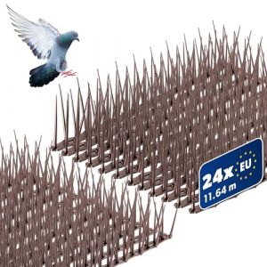 Kadax - 24x Pointes Anti-Oiseaux Anti-Oiseaux Inox Haut 11,64m Coffre-fort