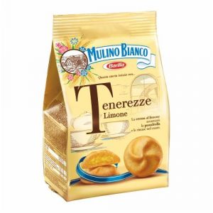 Mulino bianco Tenerezze Limone Biscuits avec Fourrage au Goût Citron 200 g - Lot de 5