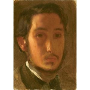 Image de Grafika Edgar Degas : Autoportrait avec Col Blanc, 1857