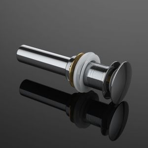 Sogood - Bonde de lavabo et vasque chromé sans trop plein système automatique clic-clac PU01 - Chromé