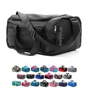 Meteor Sac de Sport Fitness WIDAR 40L &ndash; Noir - pour Femme Homme Fille - Bag Sac Voyage Bagage Duffel Moderne Fitness