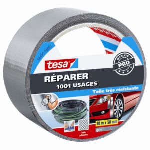 Tesa Adhésif toilé REPARER 1001 Usages gris 10m