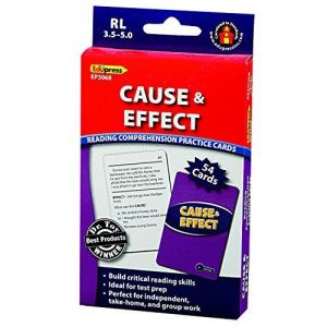 Edupress Reading Compre nsion Practice Cards, Cause Effect, Blue Level (EP63068)