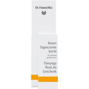 Dr. Hauschka "On-Pack" Rose - Cr&egrave;me de Jour L&eacute;g&egrave;re + Fluide Teint&eacute; - 32,50 ml