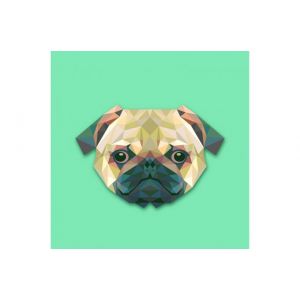 Declikdeco : Tableau Animaux Tete De Bulldog 50X50 KILYAN