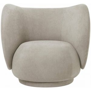 Ferm Living Fauteuil Rico Lounge - gris sable (Brushed)