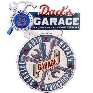 Signes Grimalt Plaque murale d&eacute;corative vintage en m&eacute;tal pour ornements de maison, style r&eacute;tro, id&eacute;ale pour les salons et les chambres