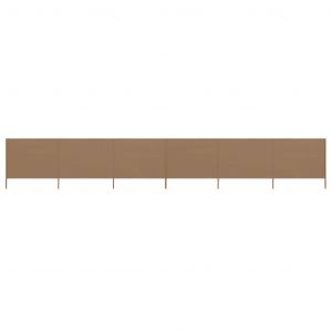 VidaXL Paravent 6 panneaux Tissu 800 x 120 cm Taupe