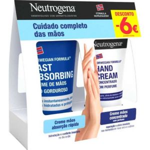 Neutrogena Fast Absorving Creme Mãos 50ml + Creme Mãos 75ml