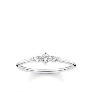 Image de Thomas Sabo Bague pour Femme Argent Sterling 925 TR2324-051-14, 56, Argent, Zircone cubique