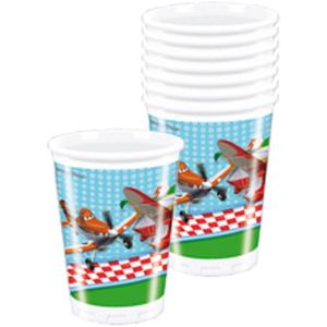 8 gobelets en plastique Planes
